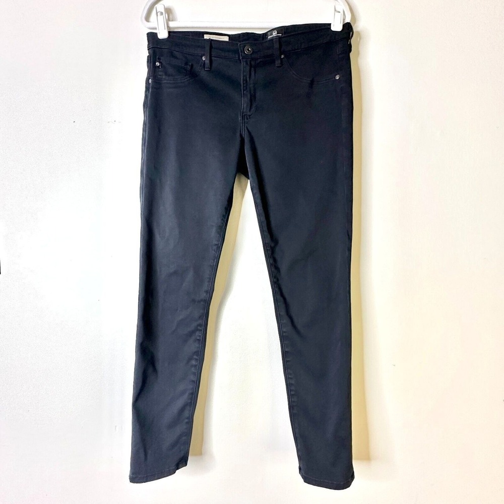 AG Adriano Goldschmied Jean Women 31 Black Legging Ankle Mid Rise Skinny Y2K